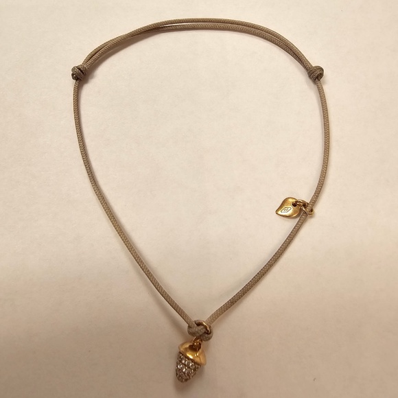 Tamara Comolli 18K Yellow Gold Diamond Pavé Acorn Cord Bracelet